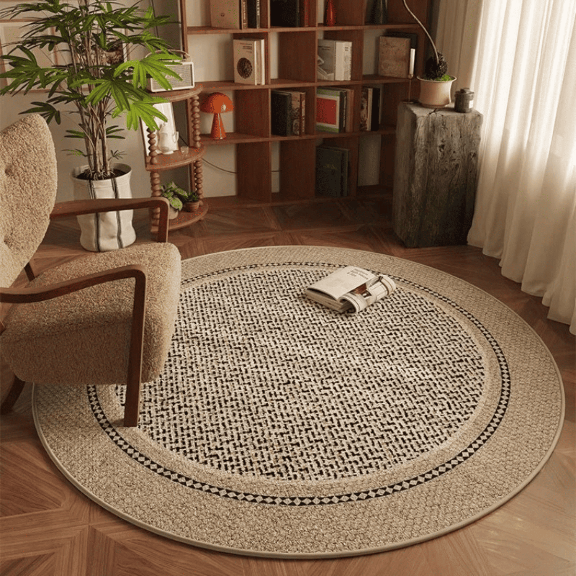 Round Non Slip Waterproof Carpet - Comfort Style Practicality: in One