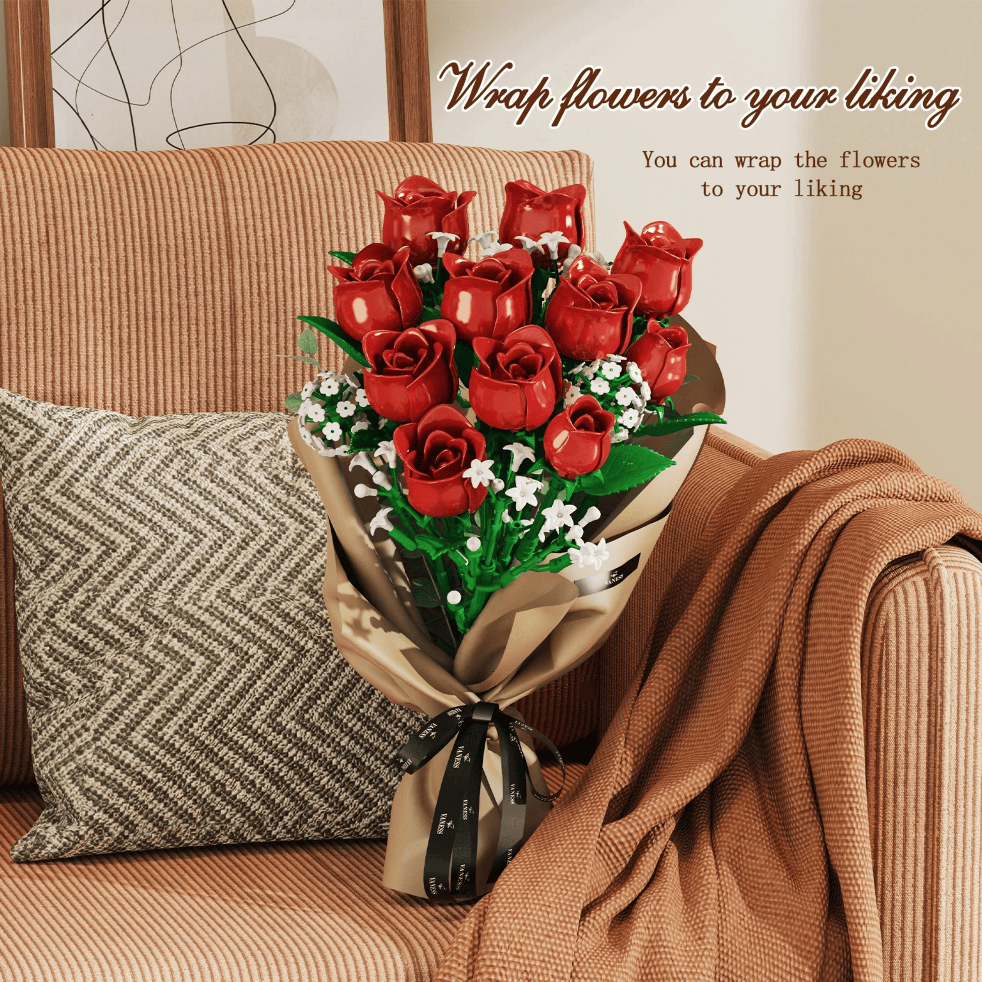 AliExpress Lego Flowers Blocks - Red Roses