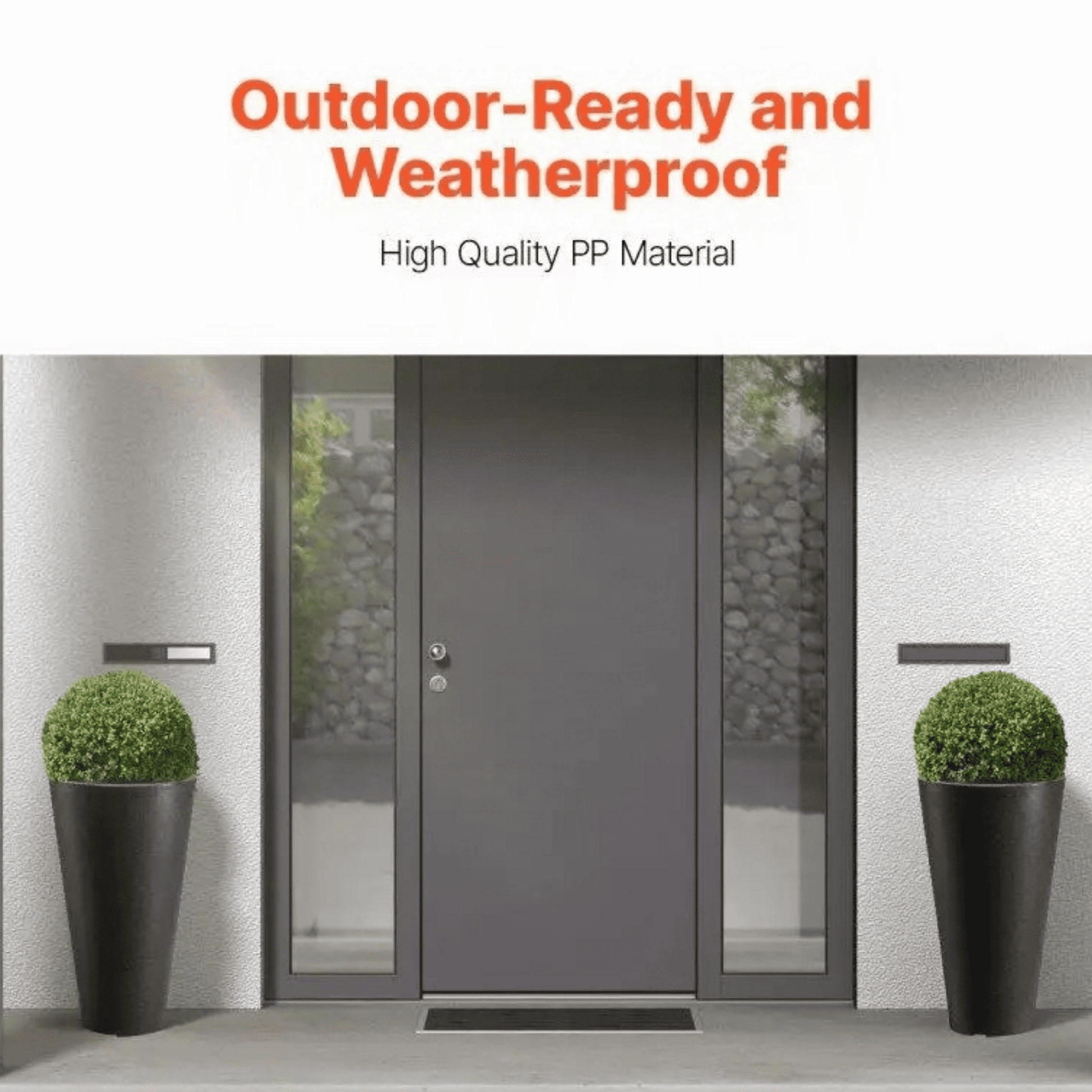 Set of 2 Tall Round Planters