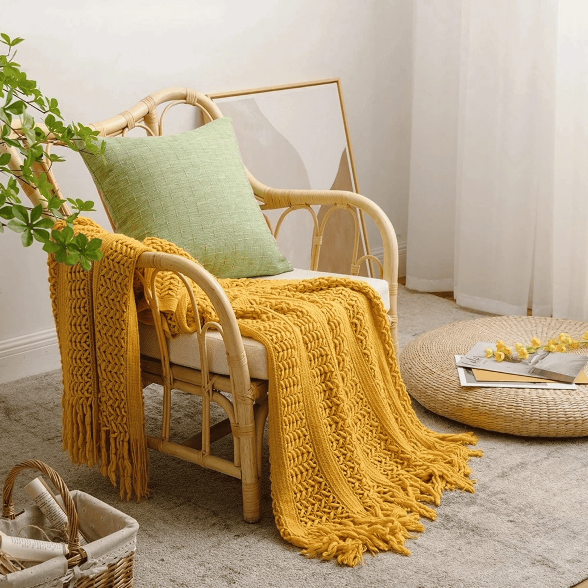 Crocheted Tassel Blanket