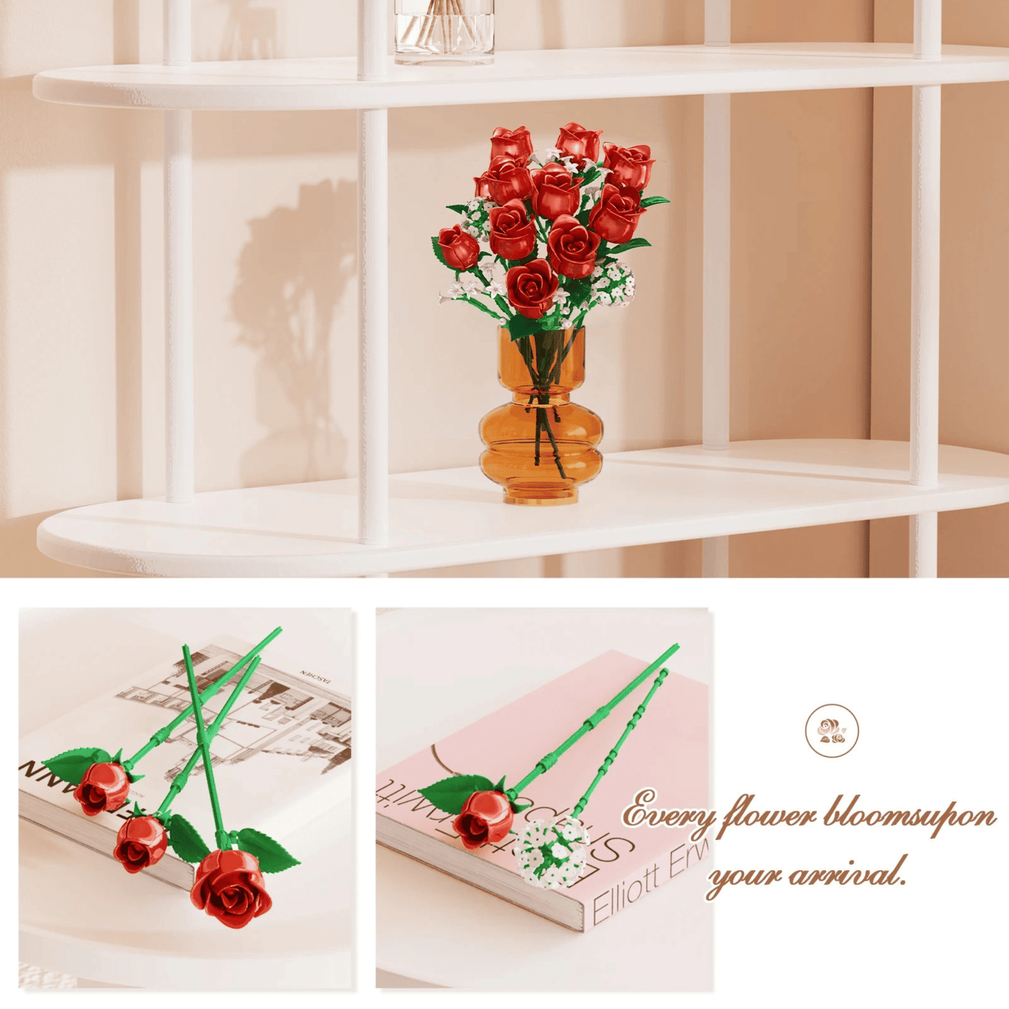 AliExpress UK Lego Flowers Blocks - Red Roses