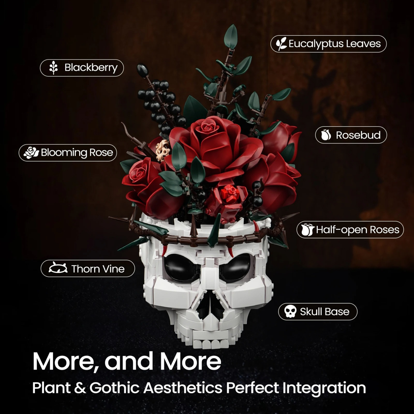 Lego Like Skull Roses 5