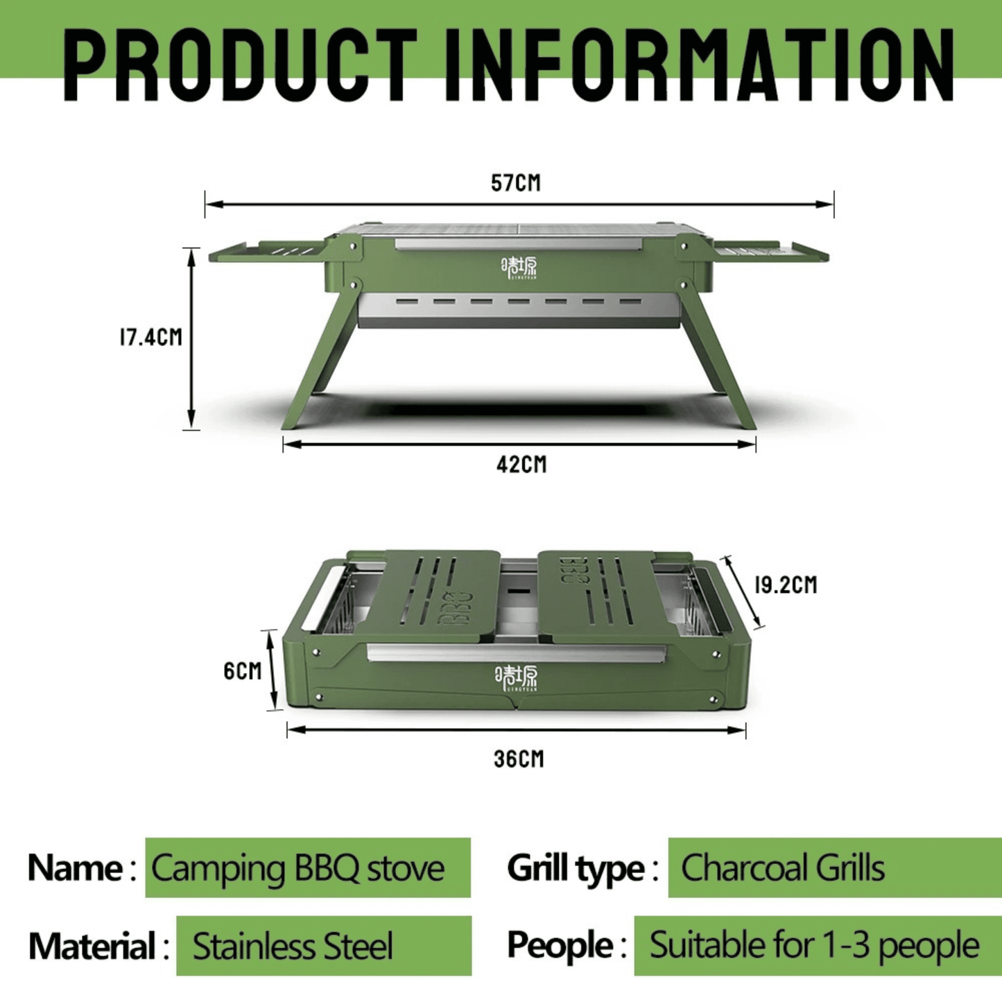 Outdoor Camping Stove Portable Folding BBQ Grill